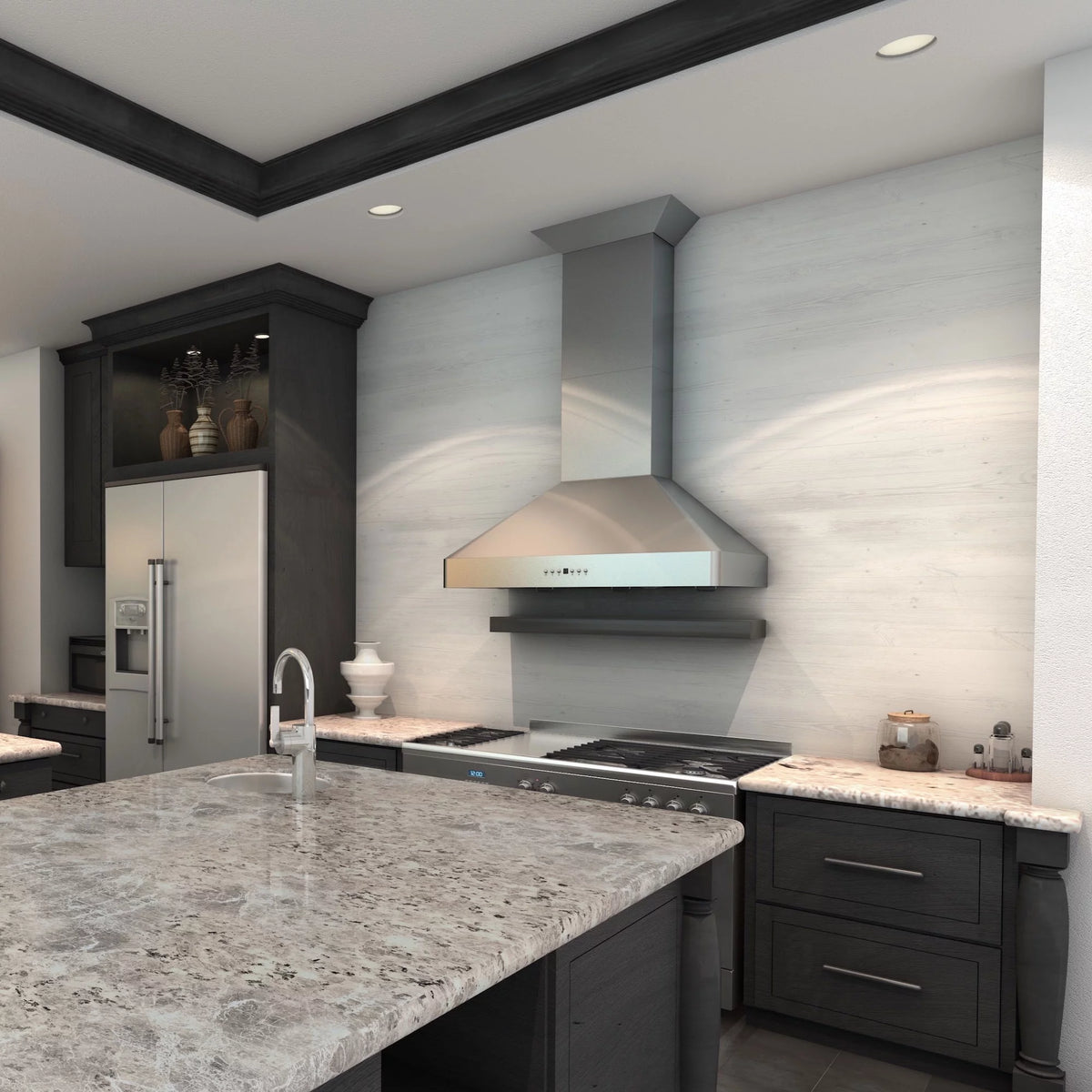 36-Inch Wall Mount Range Hood in Stainless Steel with 2 LED Lights R533413