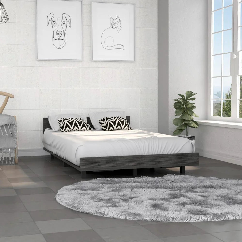 Smokey Oak Twin Size Bed S91402