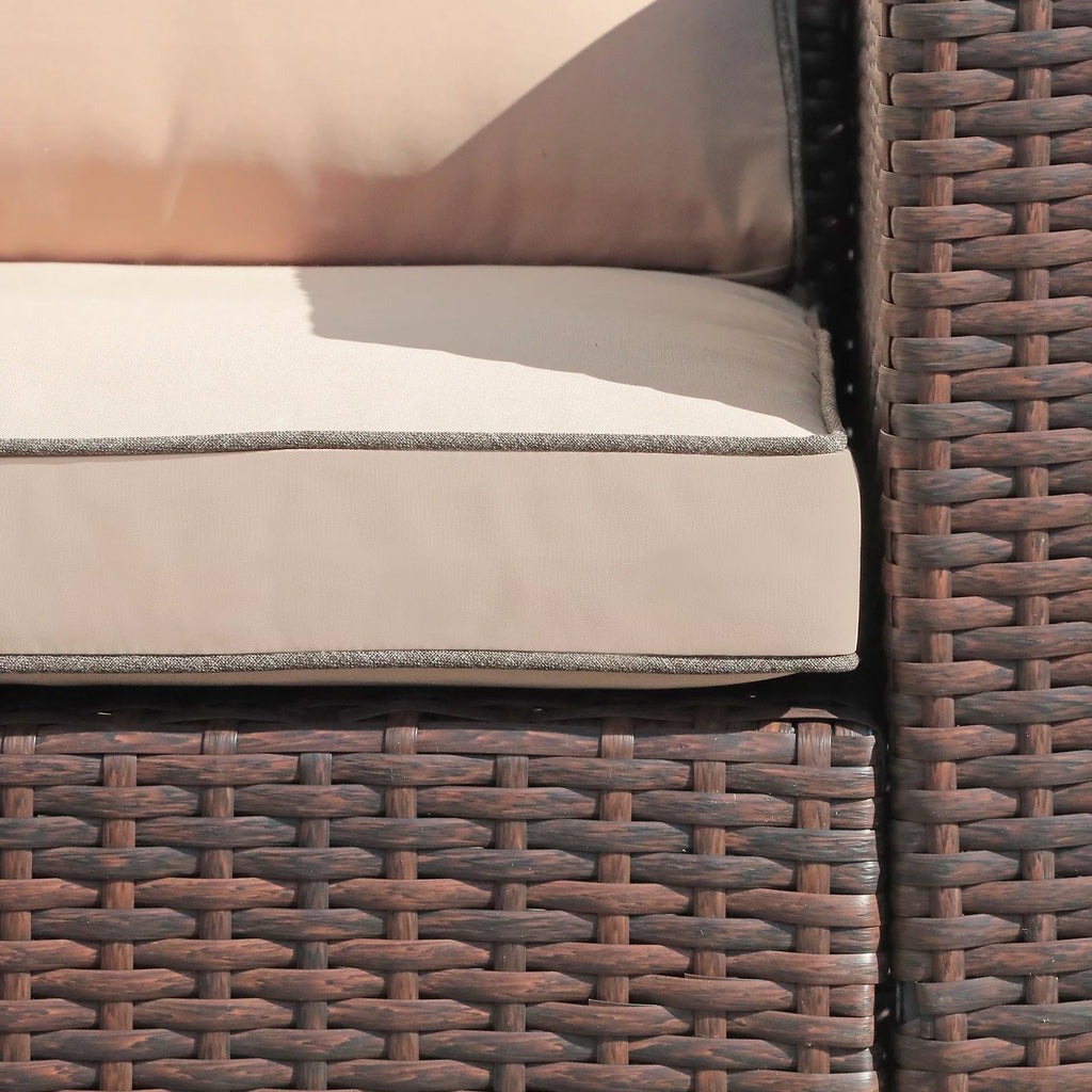 4 Pieces PE Rattan Outdoor Sectional Sofa Set E300