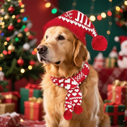 Christmas Antler Pet Red Scarf S159184