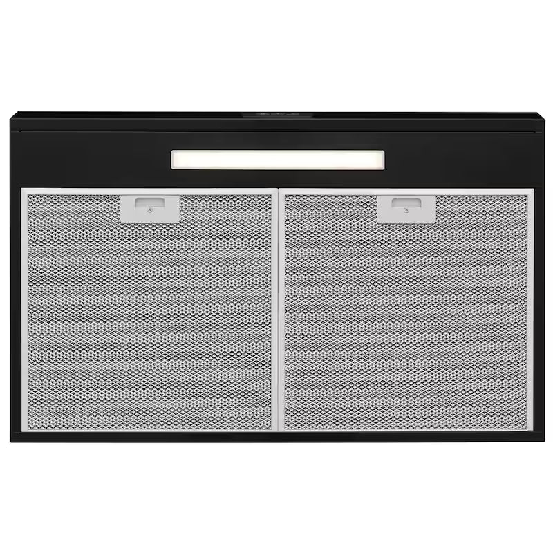 Black Convertible Undercabinet Range Hood with LED Lighting and Charcoal Filter R361
