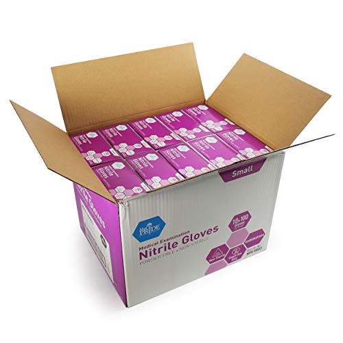 Powder-Free Nitrile Exam Gloves, Iris Blue, Medium, Box/100 Y569442