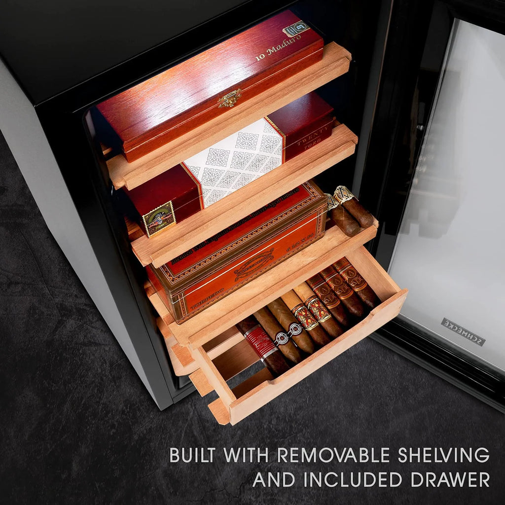 250 Cigar Cooler Humidor with Humidity Control Stainless Steel Z4029