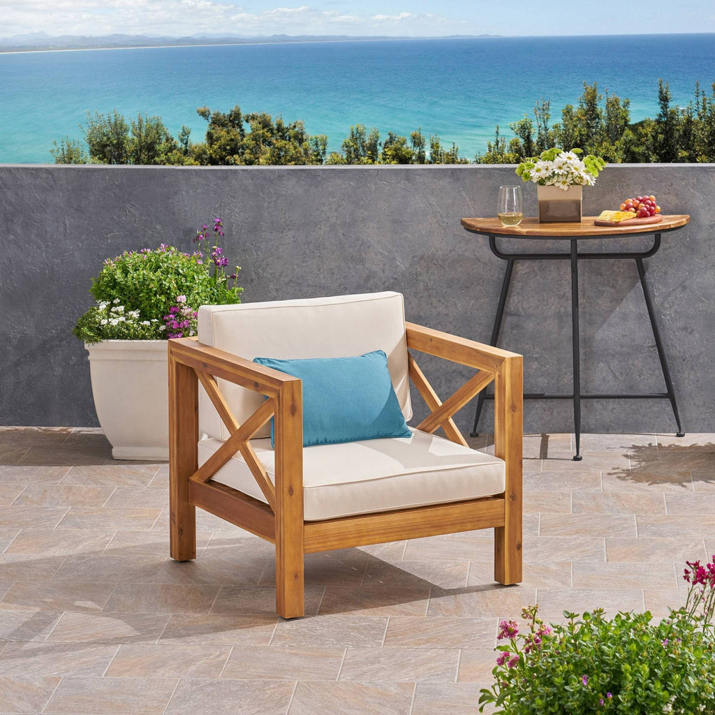 Acacia Wood Club Chair O9836