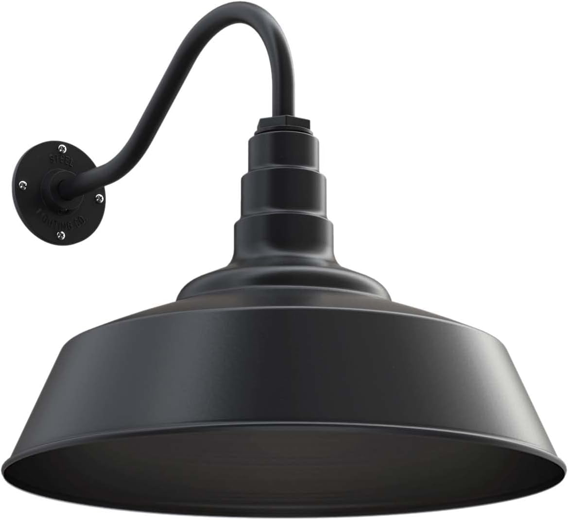 20 inch Dome Gooseneck Outdoor Wall Mounted Barn Light S8499