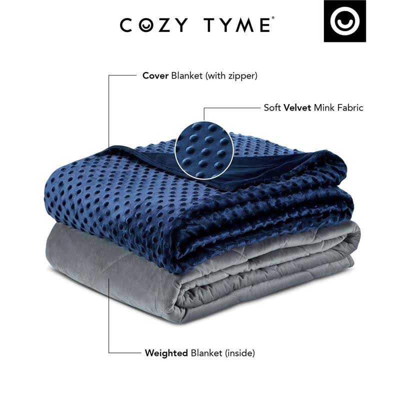 48 x 72 in. 8 lbs Navy Weighted Blanket K320104