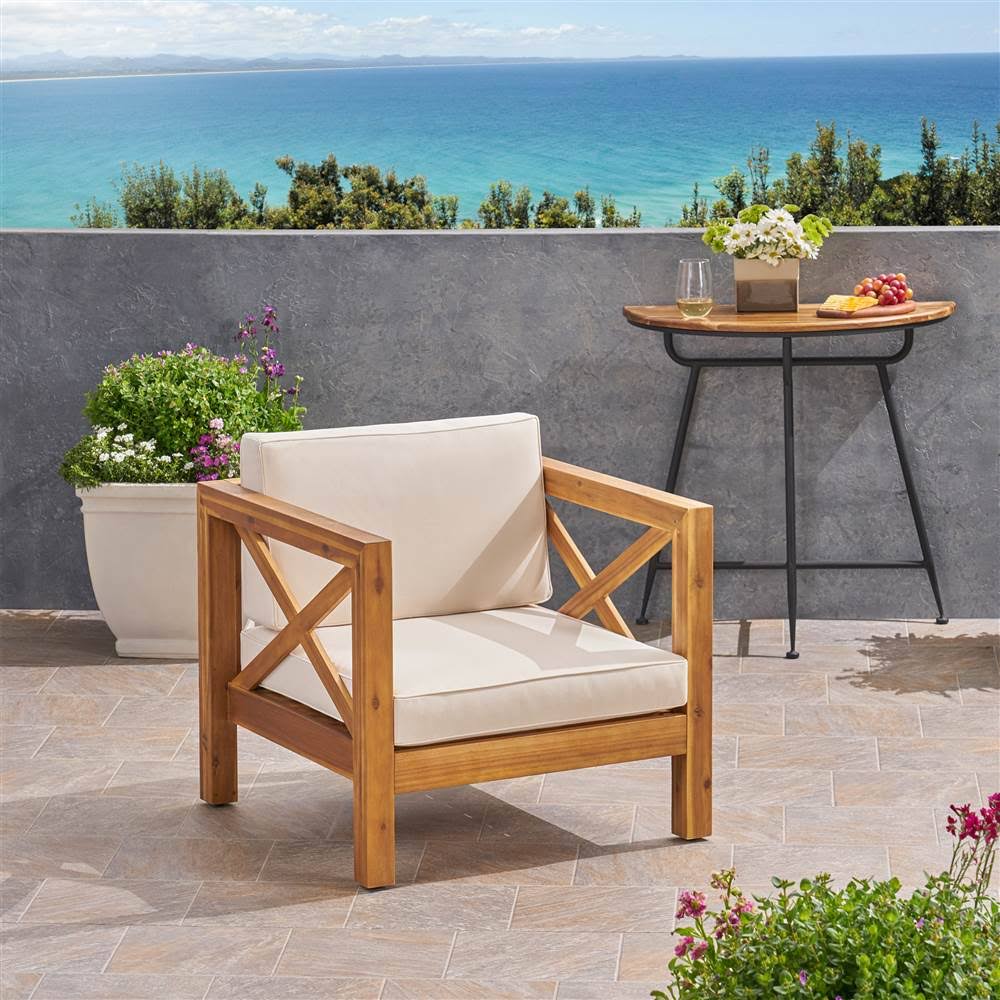 Acacia Wood Club Chair O9836
