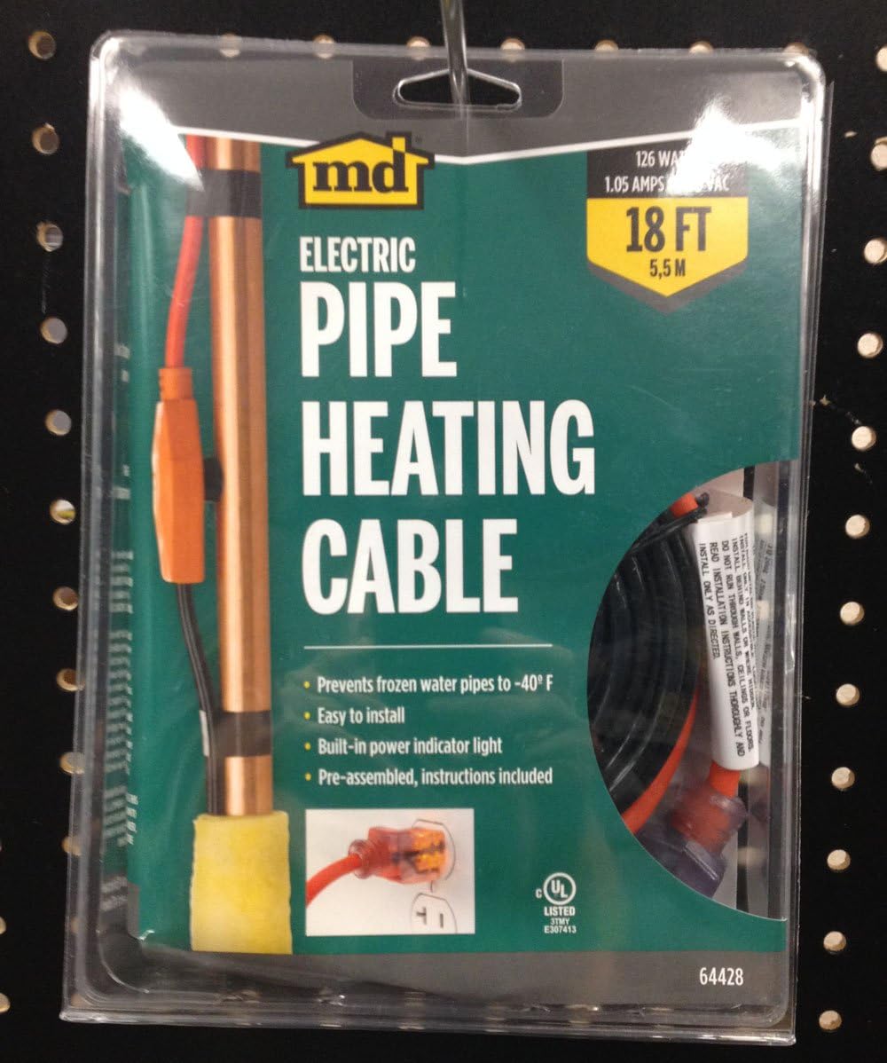 18 Ft Pipe Heating Cable with Thermostat Z178