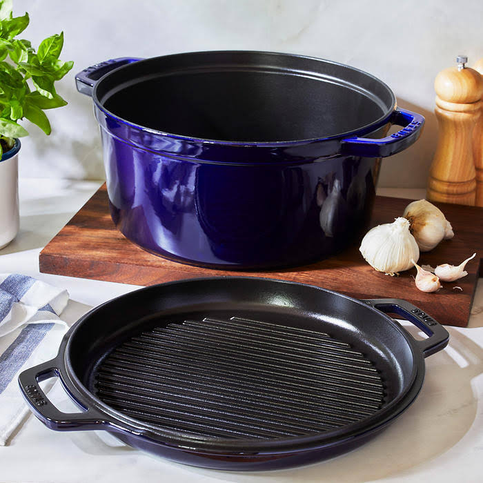 Cast Iron 7 Qt Braise & Grill Dark Blue X2117