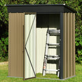 5x3 FT Galvanized Steel Outdoor Storage Shed A50716