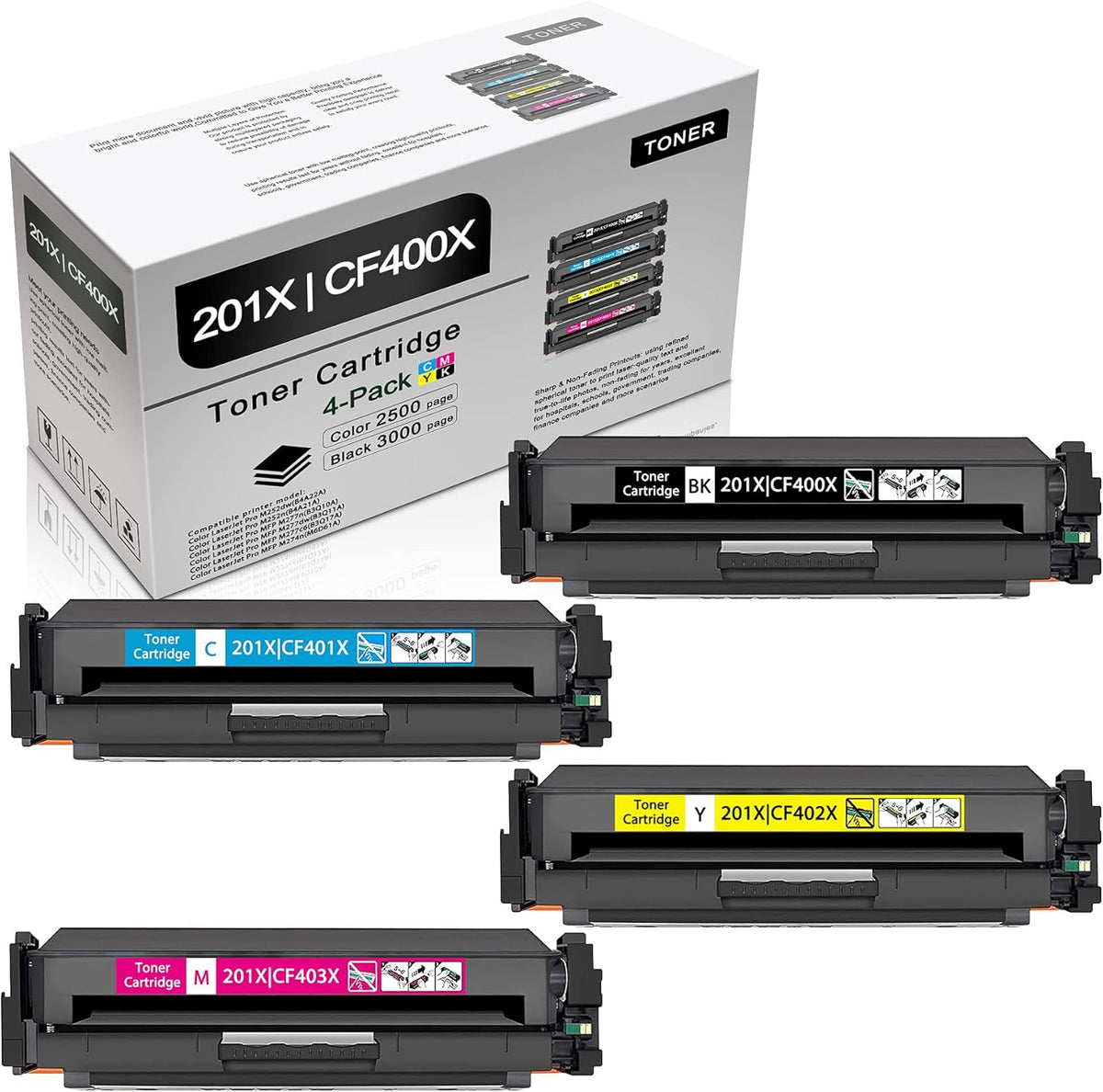 4 Pack Toner Cartridge Replacement V601018