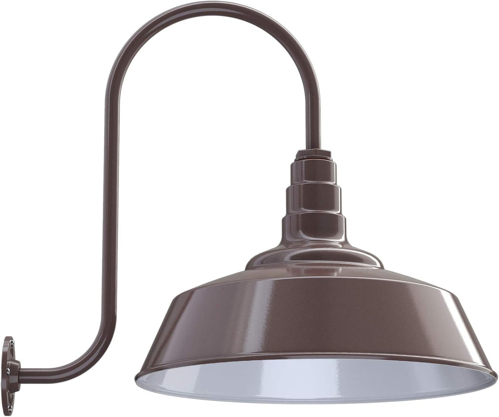 20 inch Dome Gooseneck Outdoor Wall Mounted Barn Light S8499