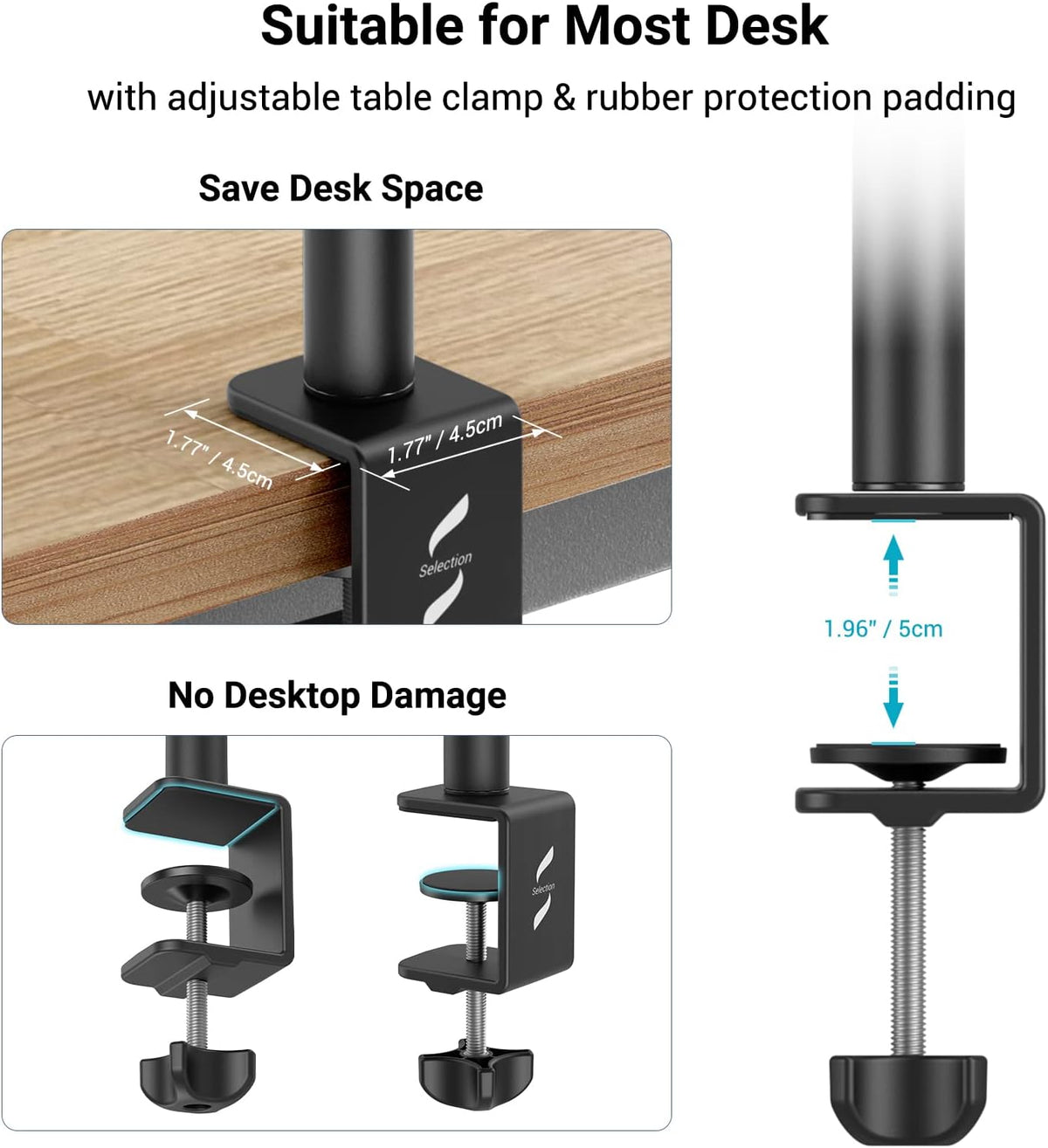 Adjustable Camera Desk Mount with Ball Head R362