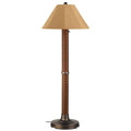 60 inch Floor Lamp with Wicker Body & Linen Shade I7177