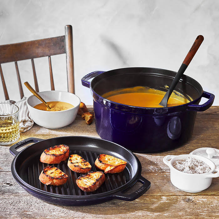 Cast Iron 7 Qt Braise & Grill Dark Blue X2117
