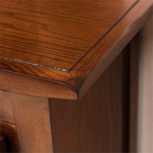 Solid Wood Corner TV Stand with Glass Storage E424869