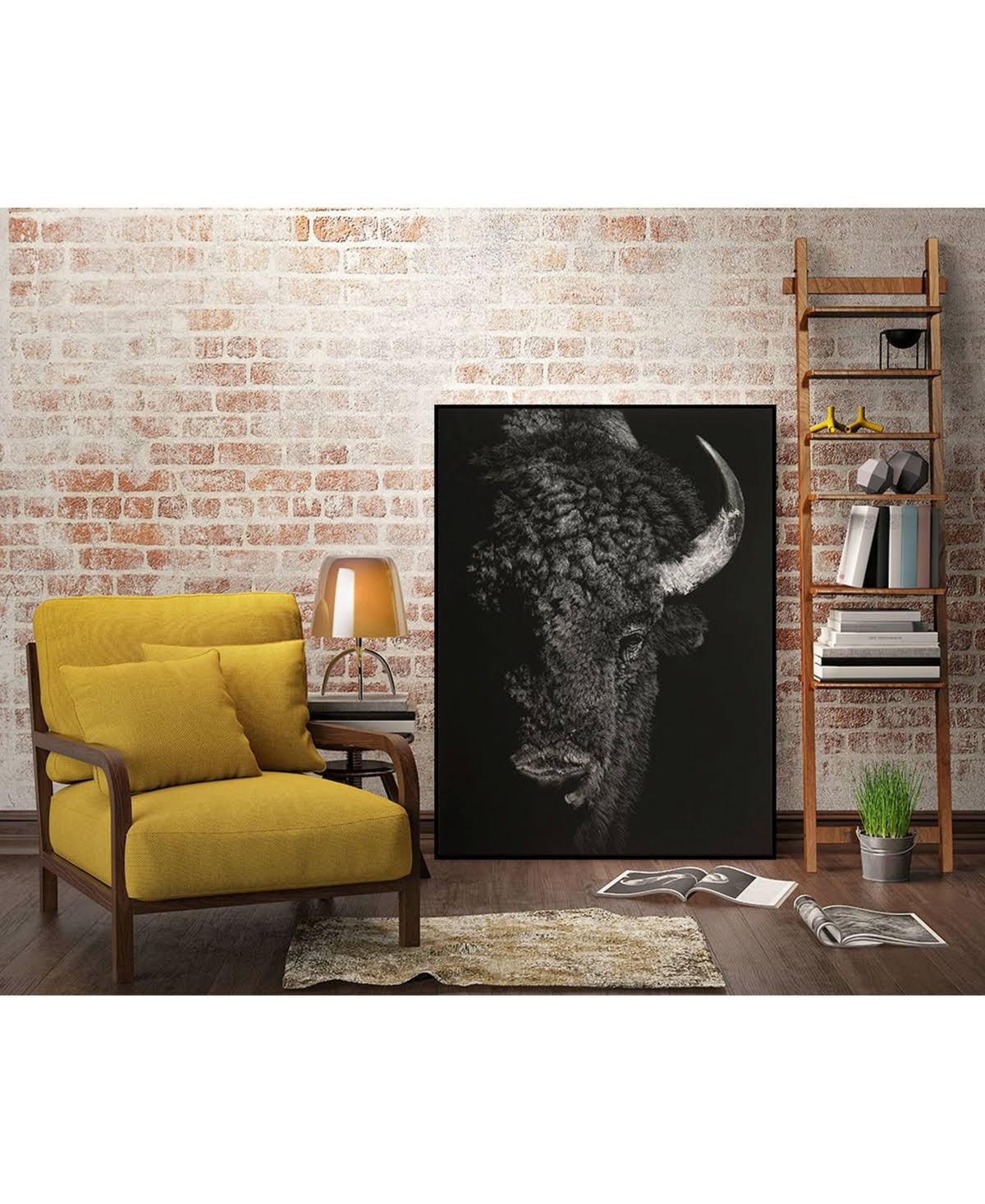 40x22 x 30x22 Framed Canvas Art Block I872405