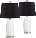 White Ceramic Table Lamps Set of 2 O652