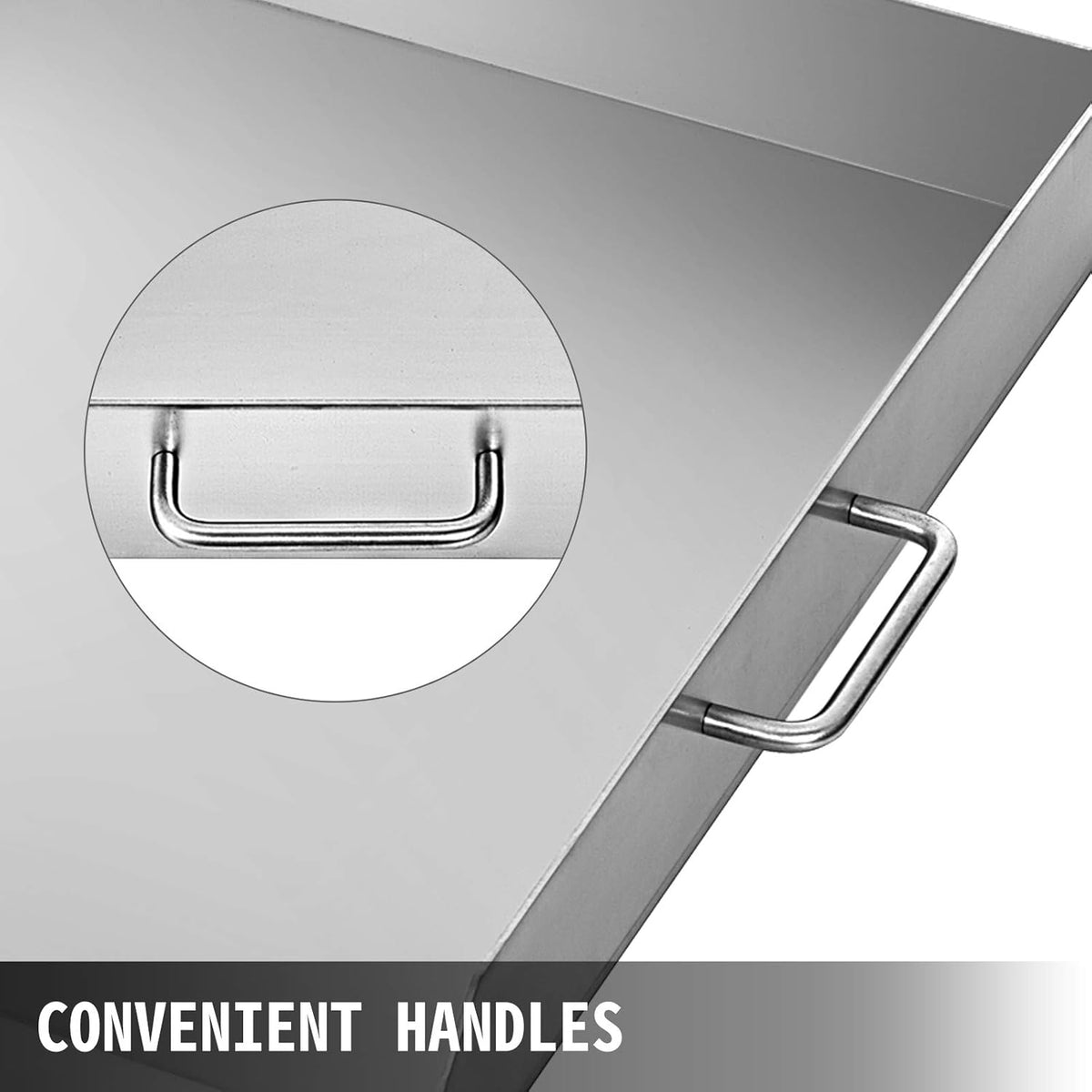 Stainless Steel Griddle, 36 x 22 Non-Stick Grill with 2 Handles C5986