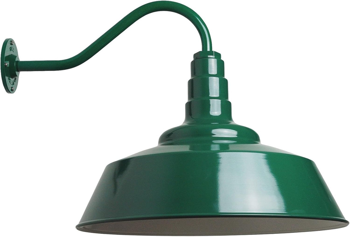 20 inch Dome Gooseneck Outdoor Wall Mounted Barn Light S8499
