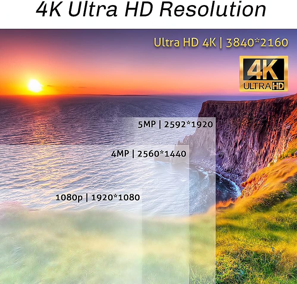 4K 8MP PoE Security Camera System with 5X Optical Zoom P737991