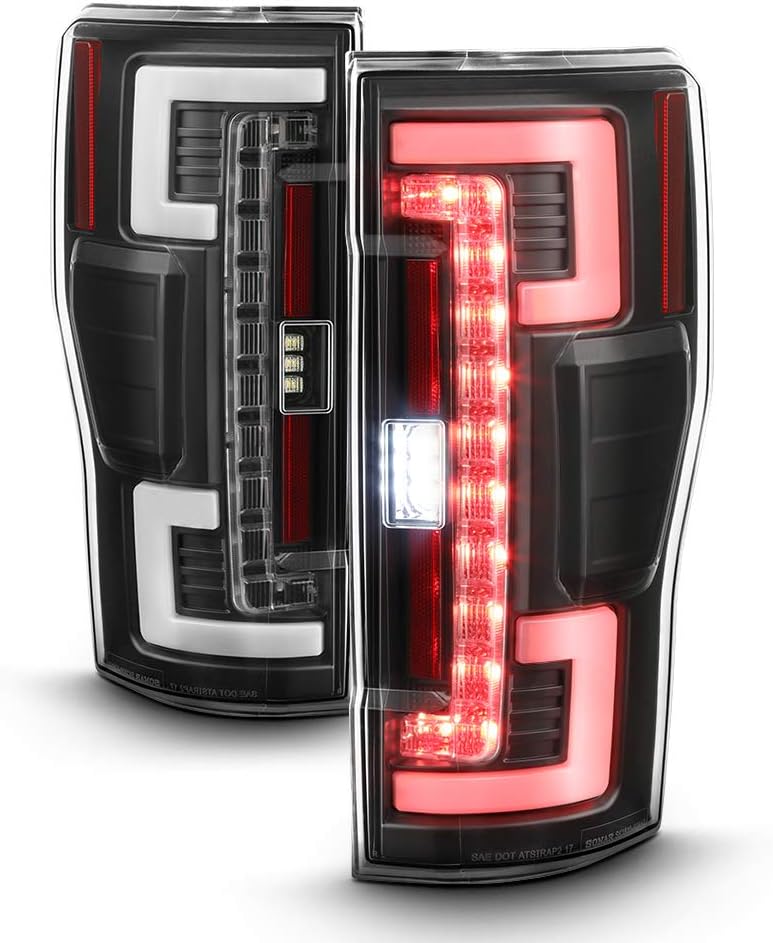 Black LED Tail Lights Driver+Passenger Side X88091