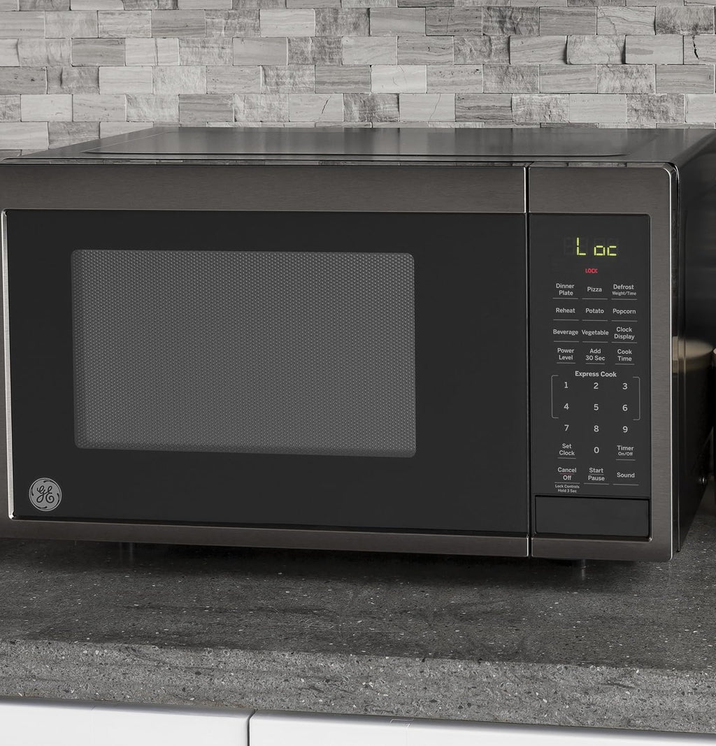 0.9 Cu Ft 900 Watts Black Stainless Steel Microwave Oven K1292