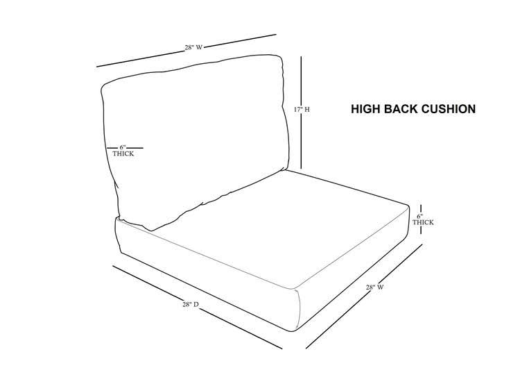 High Back Cushion Set Z2962
