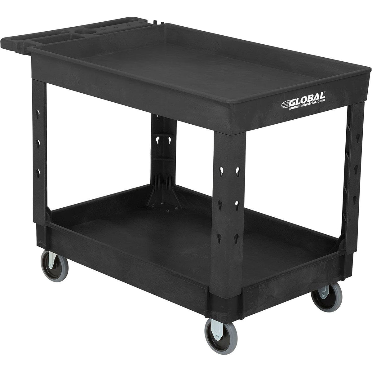 Plastic 2 Tray Black Utility Cart T42457