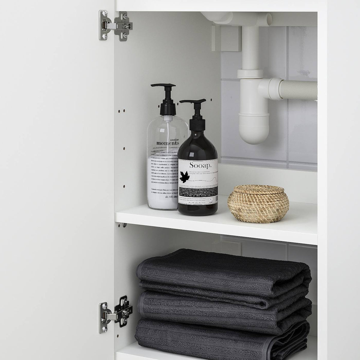 White Sink Cabinet with 1 Door B202075