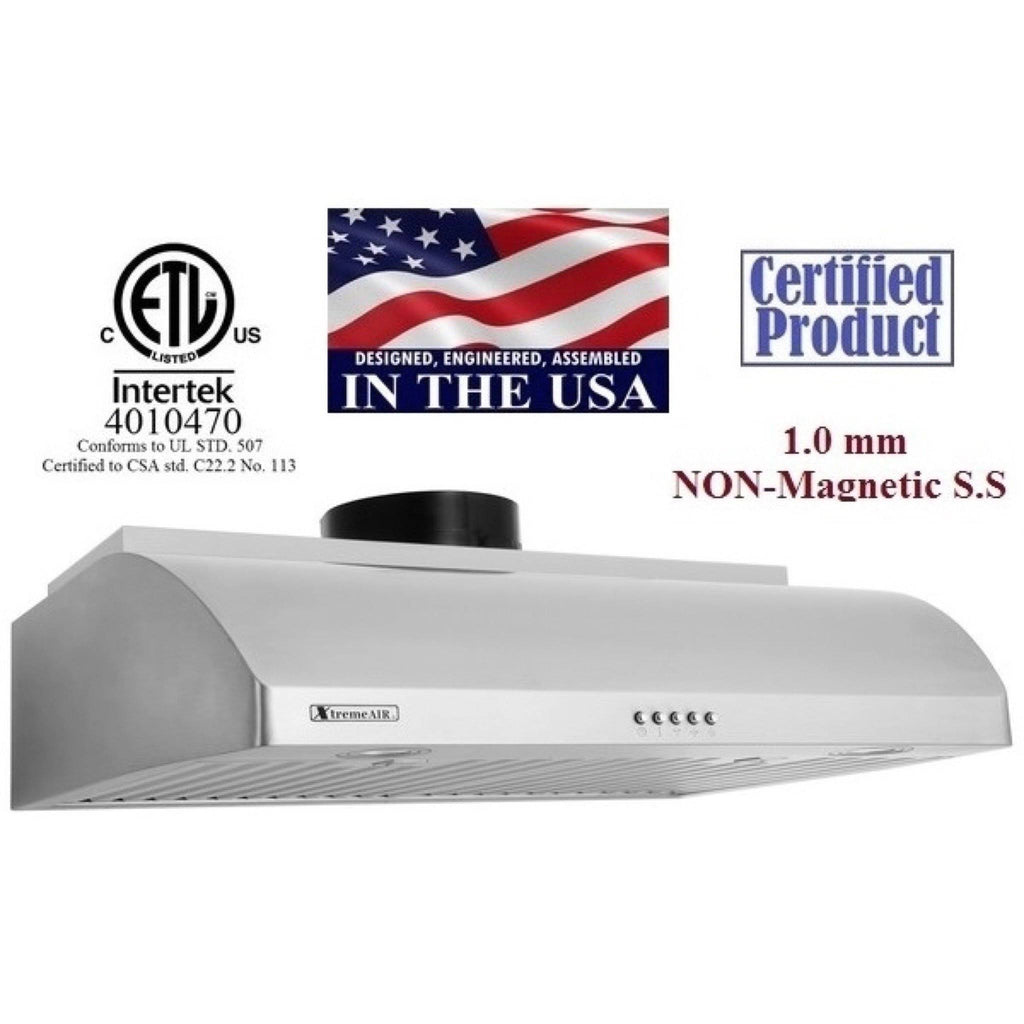 36x22 900 CFM Ducted Under Cabinet Range Hood V30064