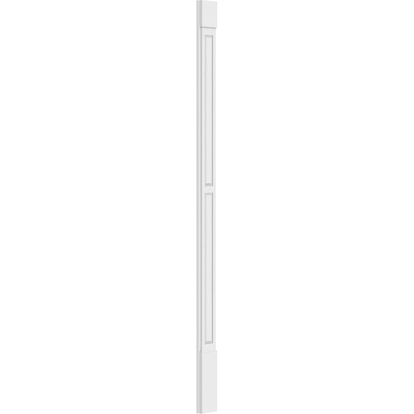 PVC Two Equal Raised Panel Pilaster with Capital and Base (Pair) Y854