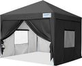 8x8 Pop up Canopy Tent with Sidewalls and Mesh Windows N8298