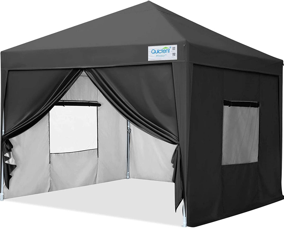 8x8 Pop up Canopy Tent with Sidewalls and Mesh Windows N8298