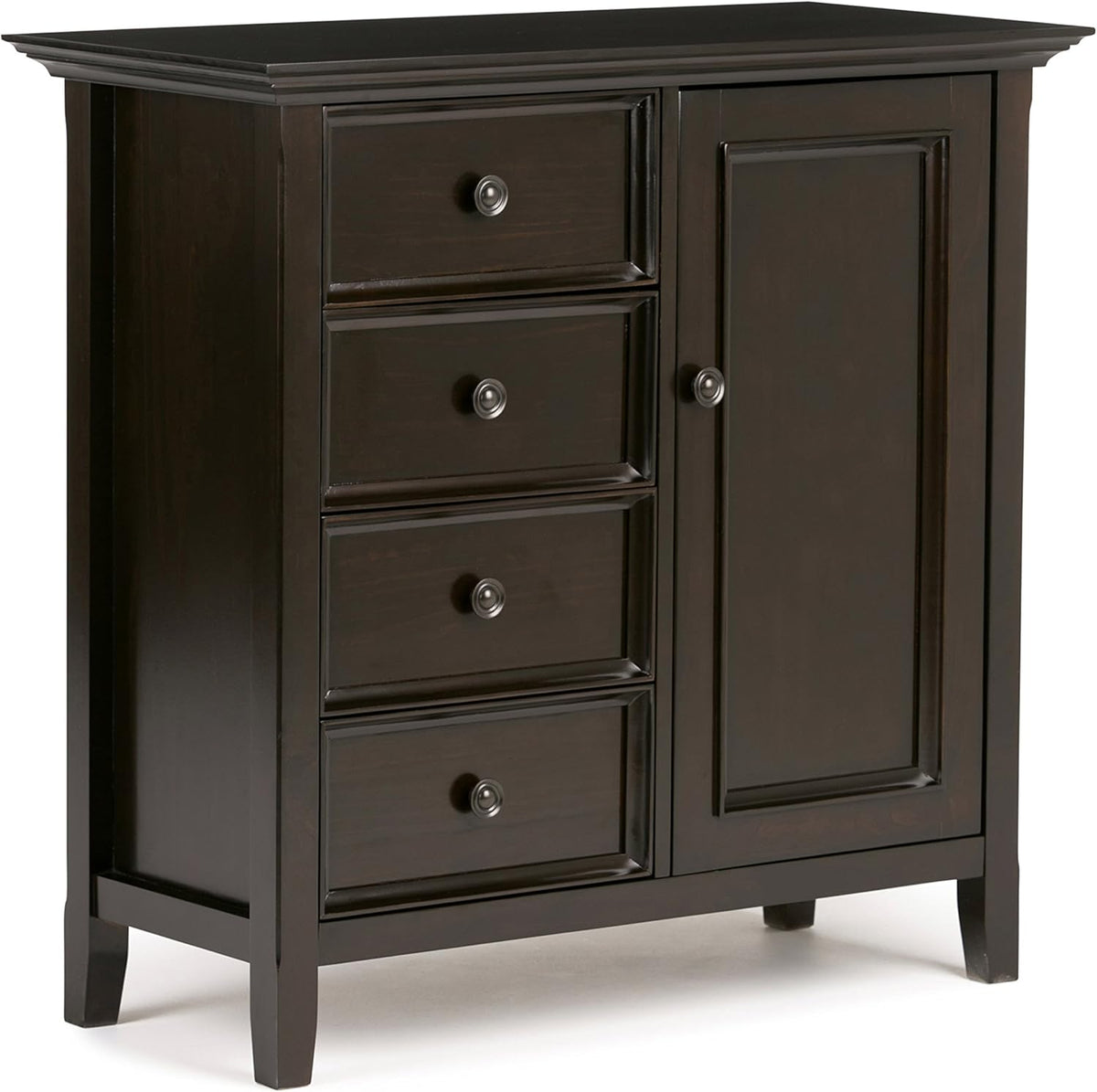 Light Golden Brown Solid Wood Storage Cabinet with 4 Drawers G218265