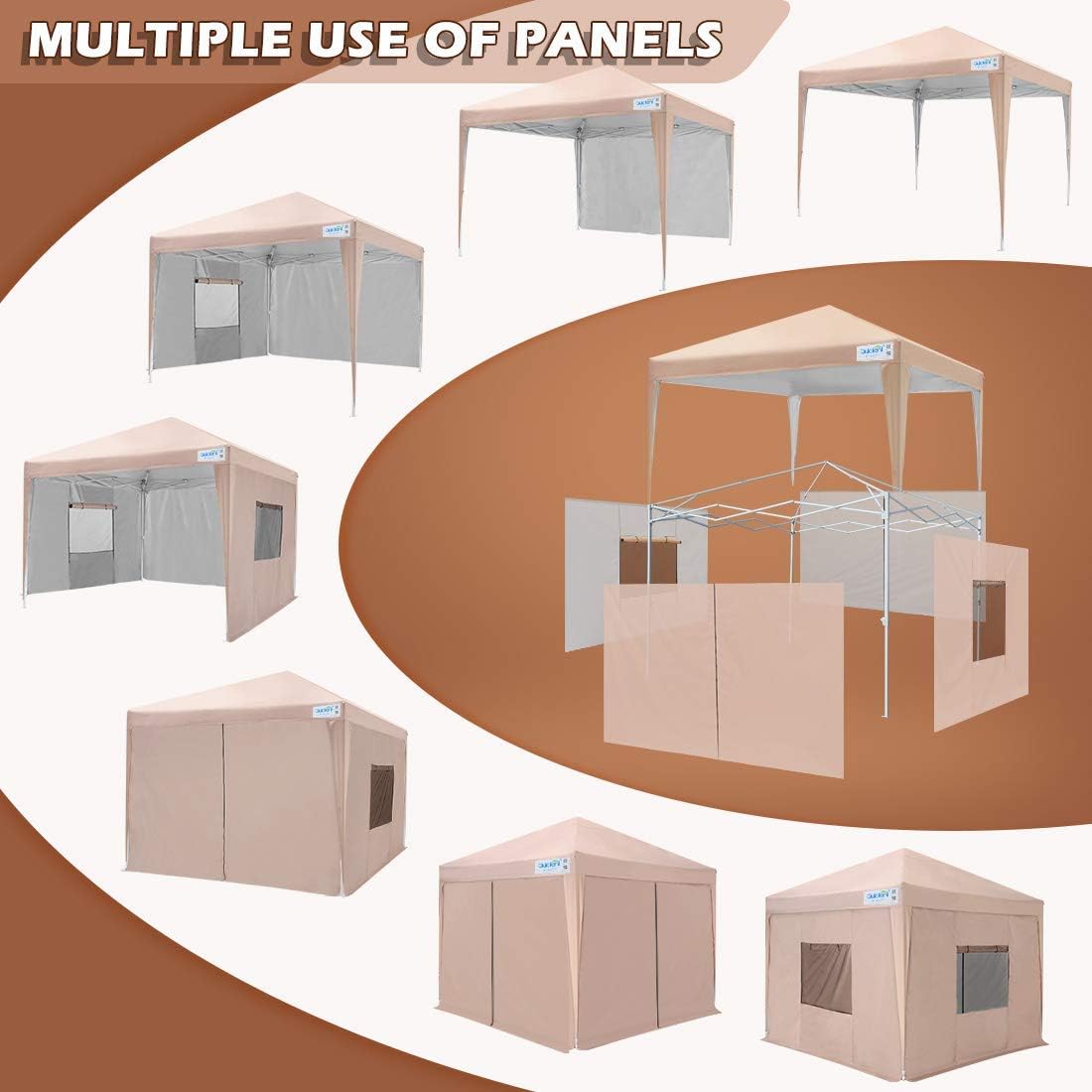 8x8 Pop up Canopy Tent with Sidewalls Waterproof O734