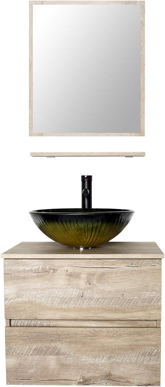24 Wall Mounted Bathroom Vanity, 2 Drawers Y362999