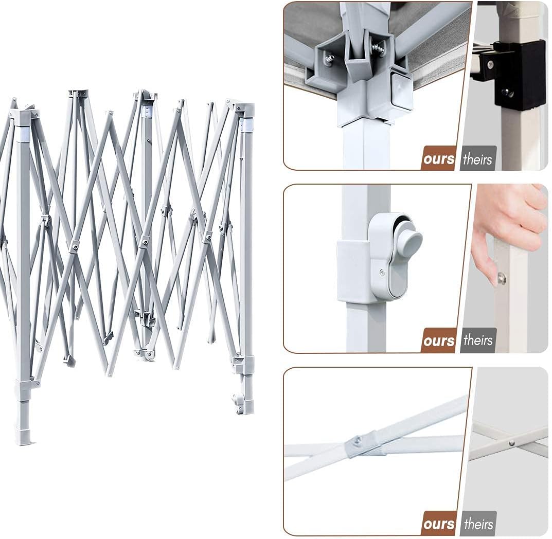8x8 Pop up Canopy Tent with Sidewalls Waterproof O734