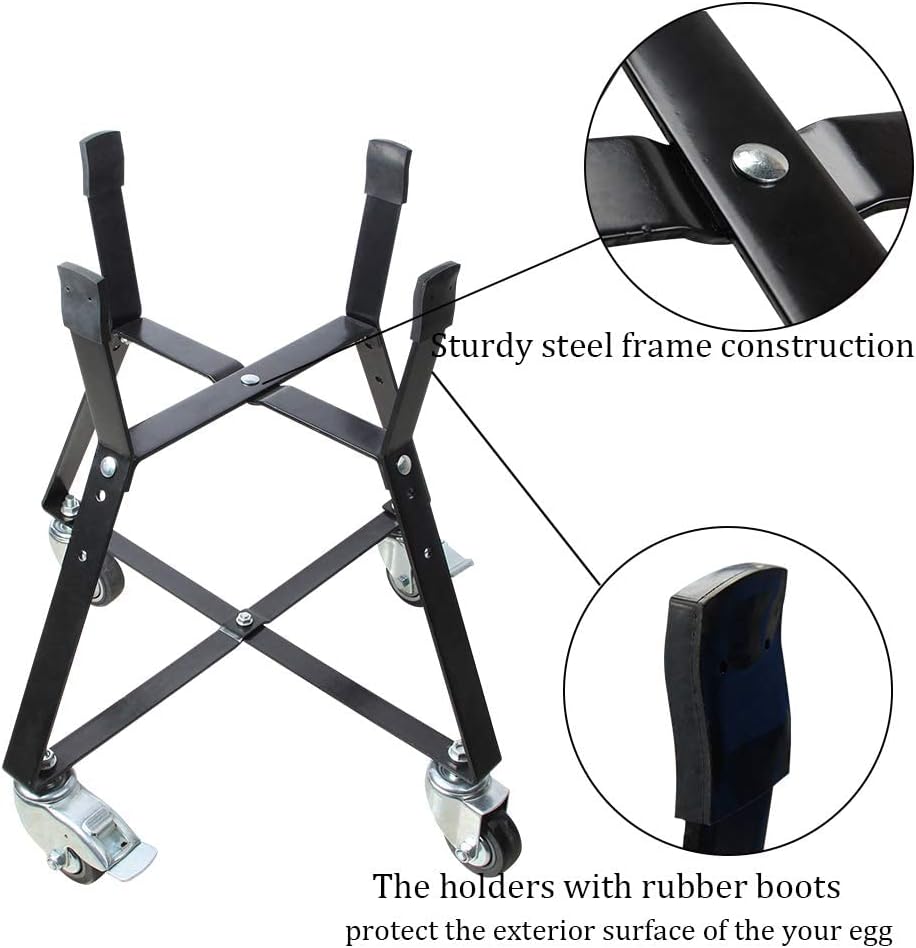 Rolling Cart with Locking Caster Wheels Powder Coated Steel S7465