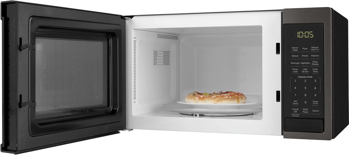 0.9 Cu Ft 900 Watts Black Stainless Steel Microwave Oven K1292