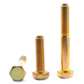 Fine Thread Grade 8 Hex Cap Screw Alloy Steel Yellow Zinc Plated J74896