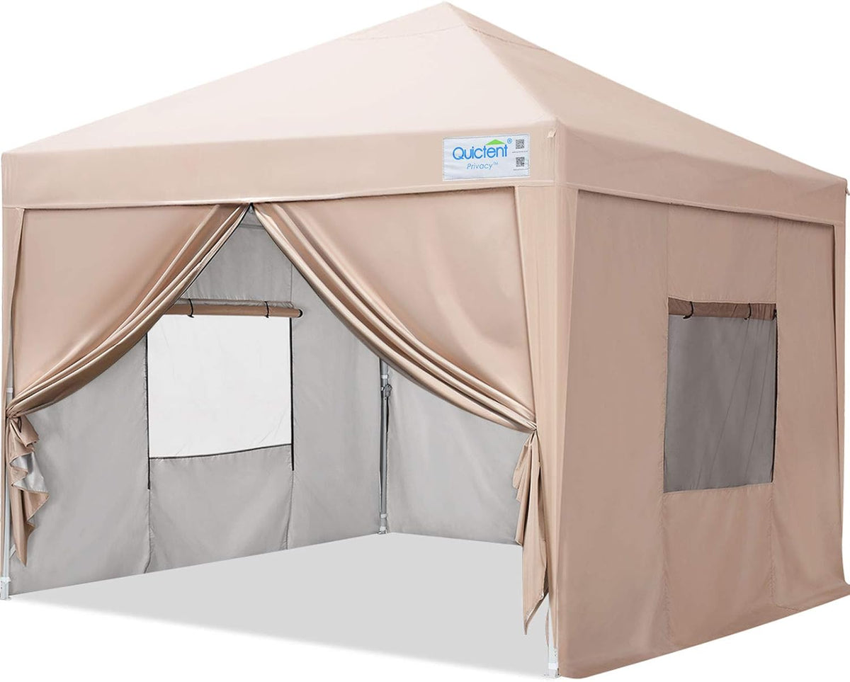 8x8 Pop up Canopy Tent with Sidewalls and Mesh Windows N8298