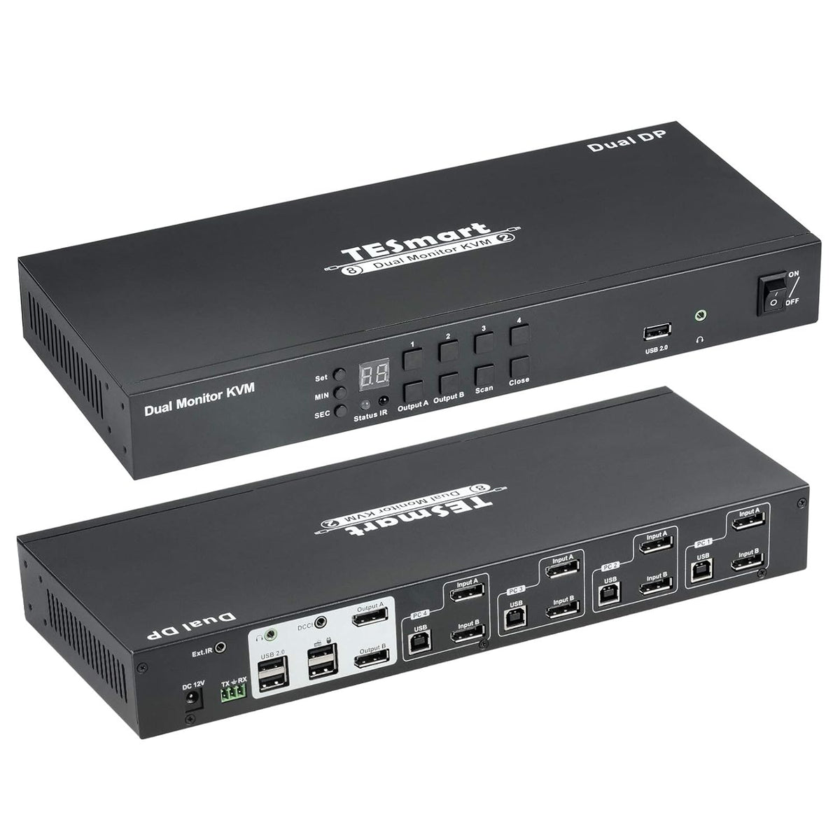 HDMI Dual Monitor KVM Switch 4K 60Hz Black I696833