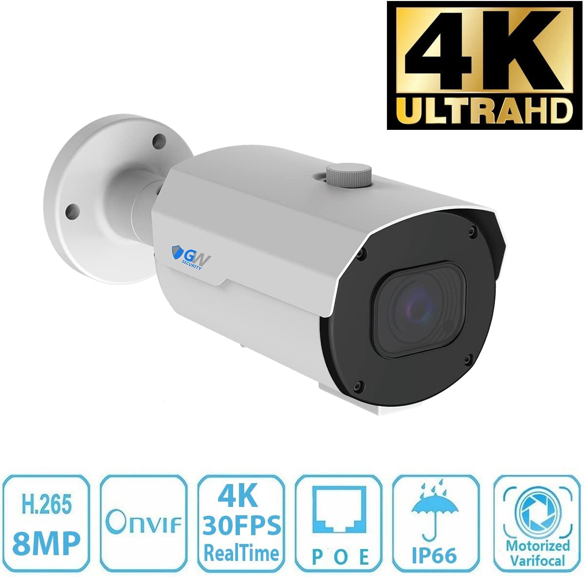 4K 8MP PoE Security Camera System with 5X Optical Zoom P737991