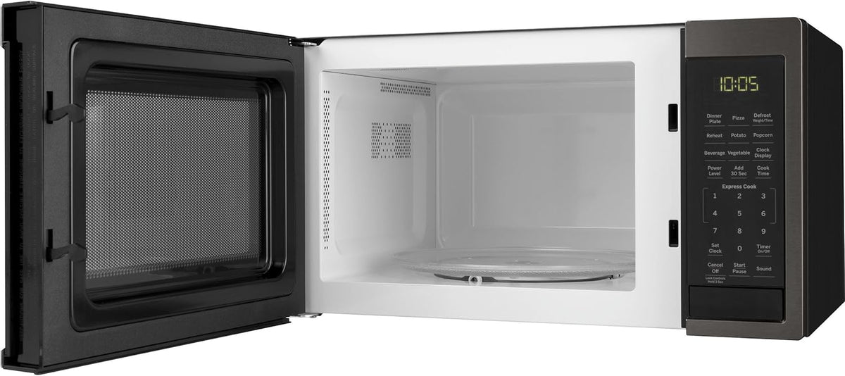 0.9 Cu Ft 900 Watts Black Stainless Steel Microwave Oven K1292