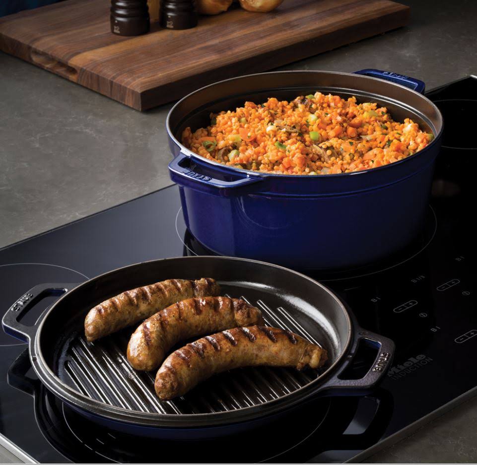 Cast Iron 7 Qt Braise & Grill Dark Blue X2117