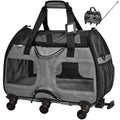 Pet Carrier with Removable Wheels Gray O5679