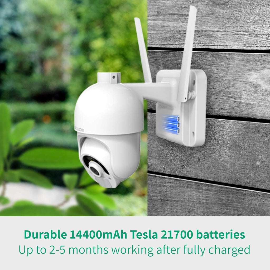 Battery Powered Wireless Security Camera Outdoor 355° 2.4G WiFi M553750
