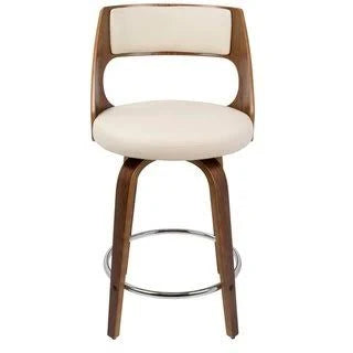 Cream Walnut Counter Stool Set of 2 T60441