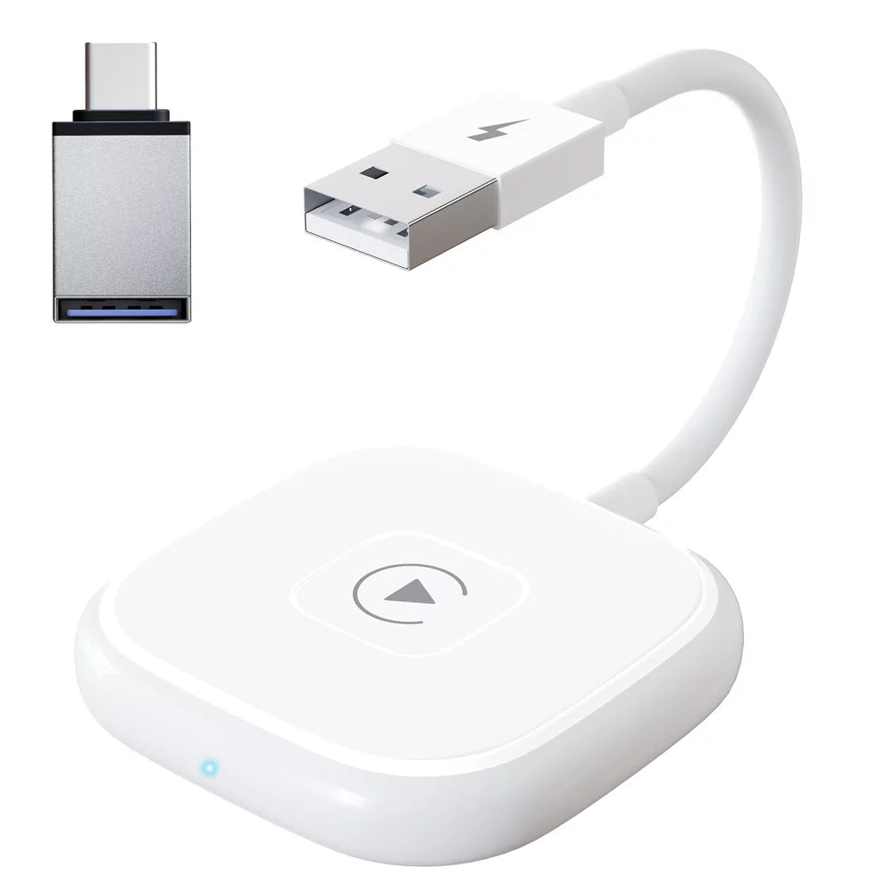 Car Adapter for Apple Cell Phone Carplay Wired to Wireless Smart Box L367